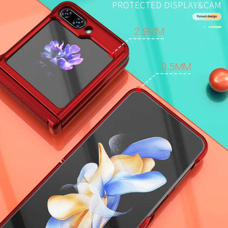 For Samsung Galaxy Z Flip6 / Flip7 FE Sliding Window Hinge Phone Case with Ring Stand