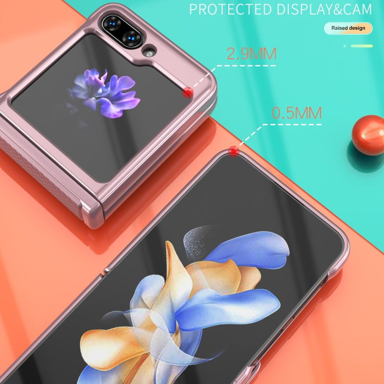 For Samsung Galaxy Z Flip6 / Flip7 FE Sliding Window Hinge Phone Case with Ring Stand