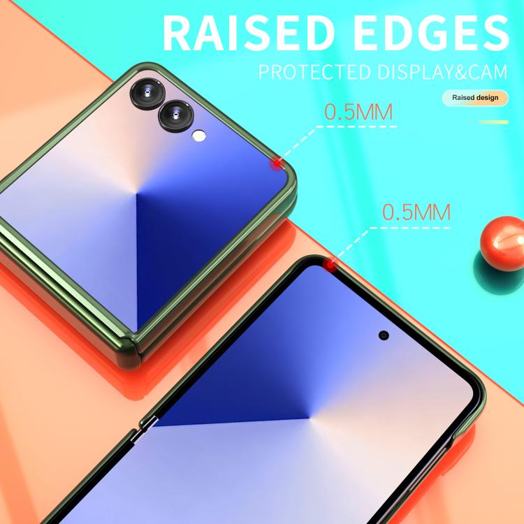 For Samsung Galaxy Z Flip7 5G Sliding Window Hinge Phone Case with Ring Stand