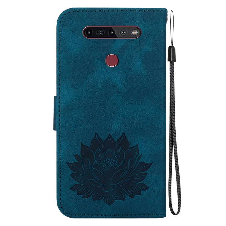 For LG K41S /  K51S Lotus Embossed Leather Phone Case