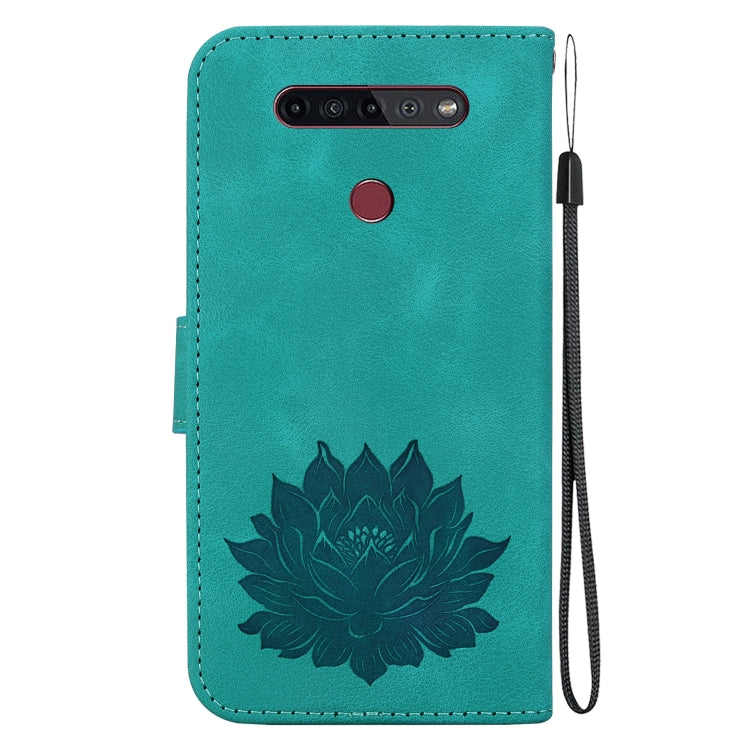For LG K41S /  K51S Lotus Embossed Leather Phone Case