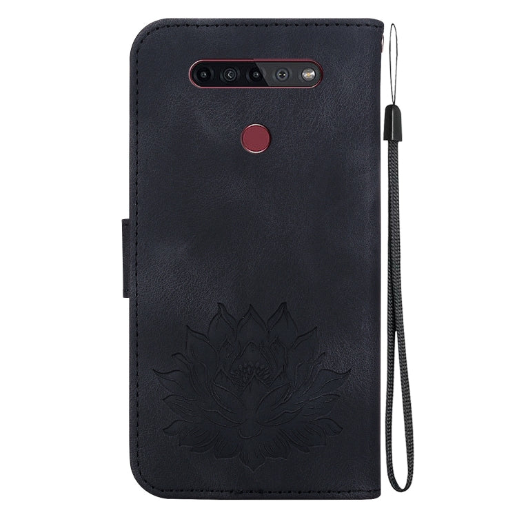 For LG K41S /  K51S Lotus Embossed Leather Phone Case