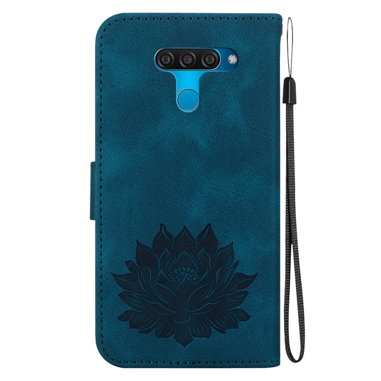For LG K50 / Q60 Lotus Embossed Leather Phone Case