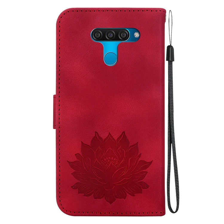 For LG K50 / Q60 Lotus Embossed Leather Phone Case