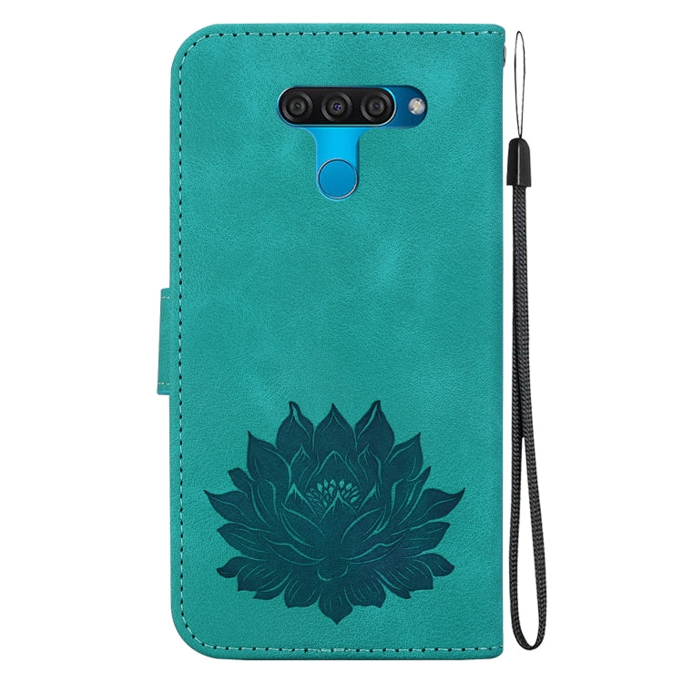 For LG K50 / Q60 Lotus Embossed Leather Phone Case