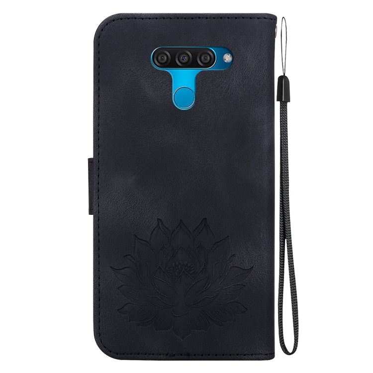 For LG K50 / Q60 Lotus Embossed Leather Phone Case