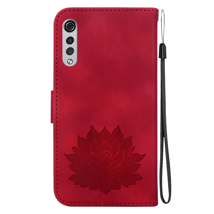 For LG Velvet / Velvet 5G / G9 Lotus Embossed Leather Phone Case