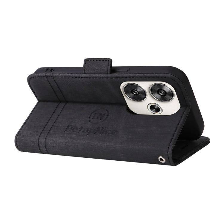 For Xiaomi Poco F6 BETOPNICE Dual-side Buckle Leather Phone Case