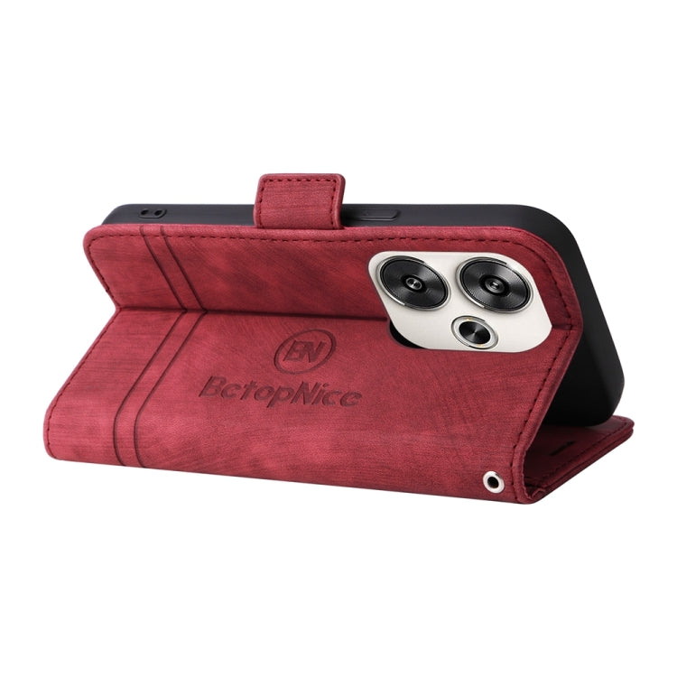 For Xiaomi Poco F6 BETOPNICE Dual-side Buckle Leather Phone Case