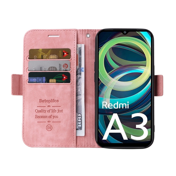 For Xiaomi Poco C61 4G / Redmi A3 4G Global BETOPNICE Dual-side Buckle Leather Phone Case