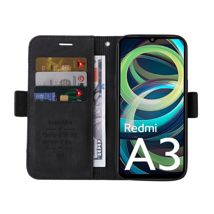 For Xiaomi Poco C61 4G / Redmi A3 4G Global BETOPNICE Dual-side Buckle Leather Phone Case