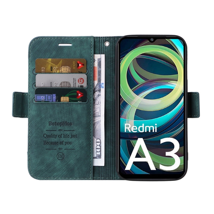 For Xiaomi Poco C61 4G / Redmi A3 4G Global BETOPNICE Dual-side Buckle Leather Phone Case