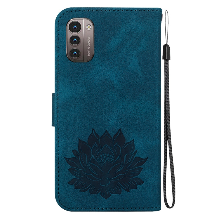 For Nokia G21 / G11 Lotus Embossed Leather Phone Case