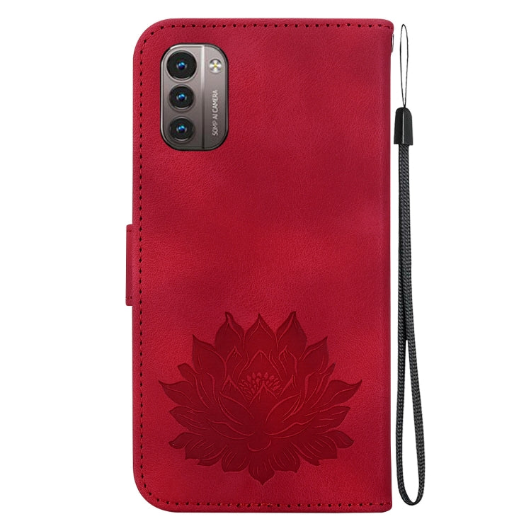 For Nokia G21 / G11 Lotus Embossed Leather Phone Case