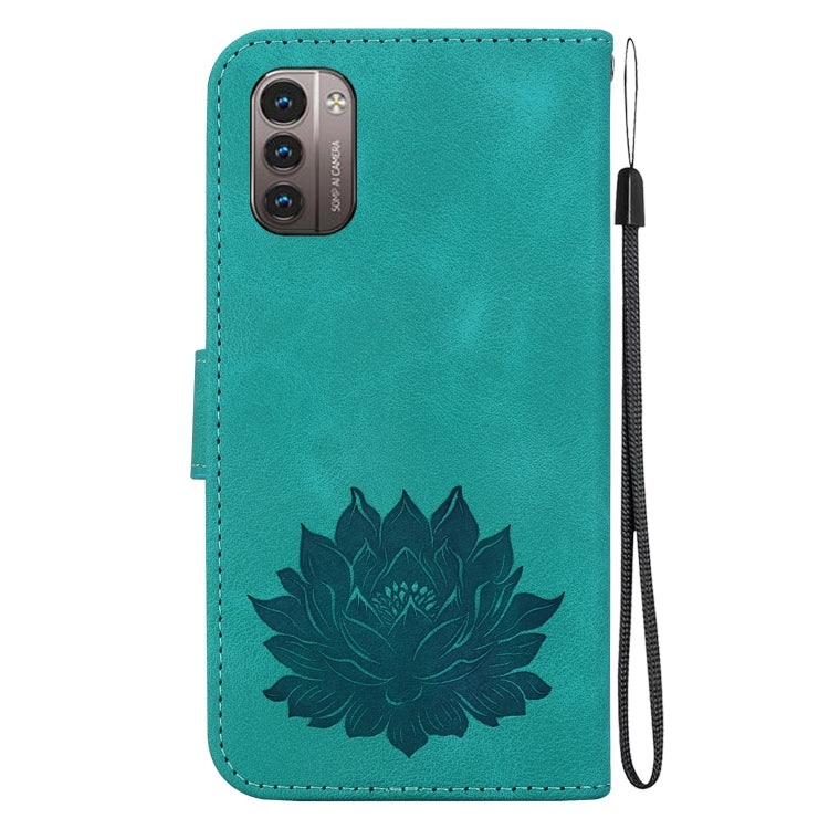 For Nokia G21 / G11 Lotus Embossed Leather Phone Case