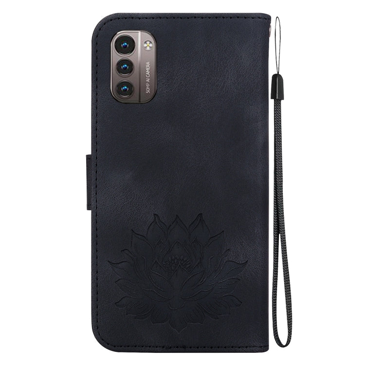 For Nokia G21 / G11 Lotus Embossed Leather Phone Case