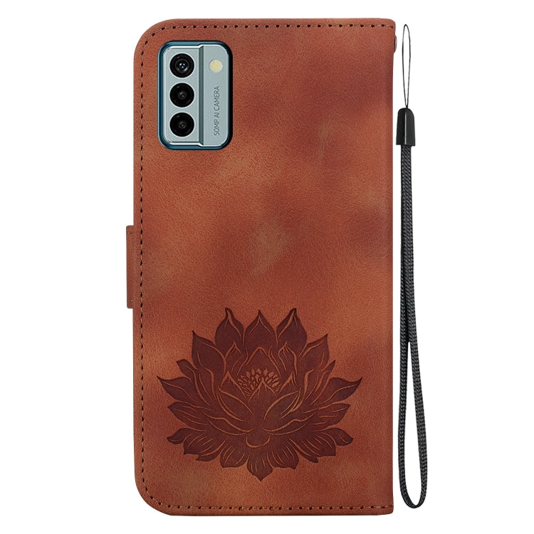 For Nokia G22 Lotus Embossed Leather Phone Case