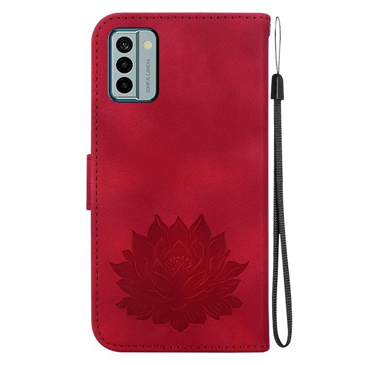 For Nokia G22 Lotus Embossed Leather Phone Case
