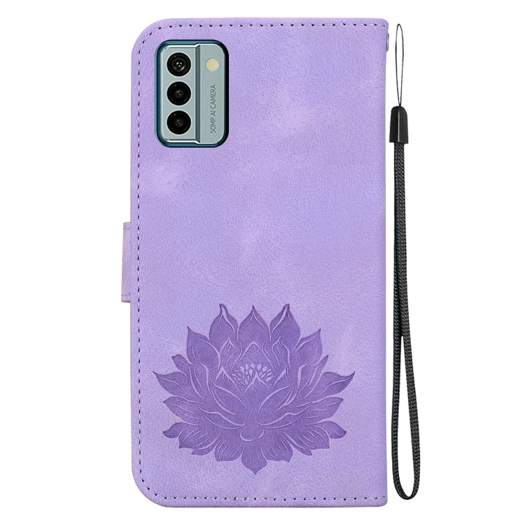 For Nokia G22 Lotus Embossed Leather Phone Case