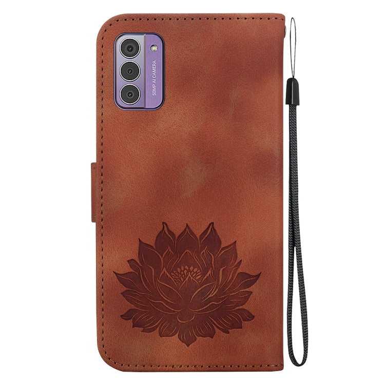 For Nokia G42 Lotus Embossed Leather Phone Case