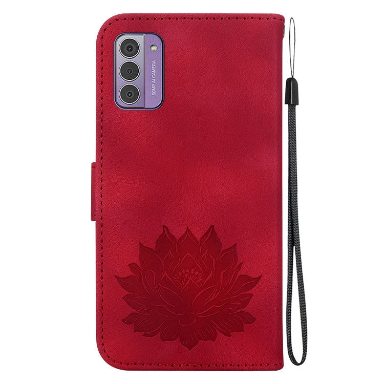 For Nokia G42 Lotus Embossed Leather Phone Case