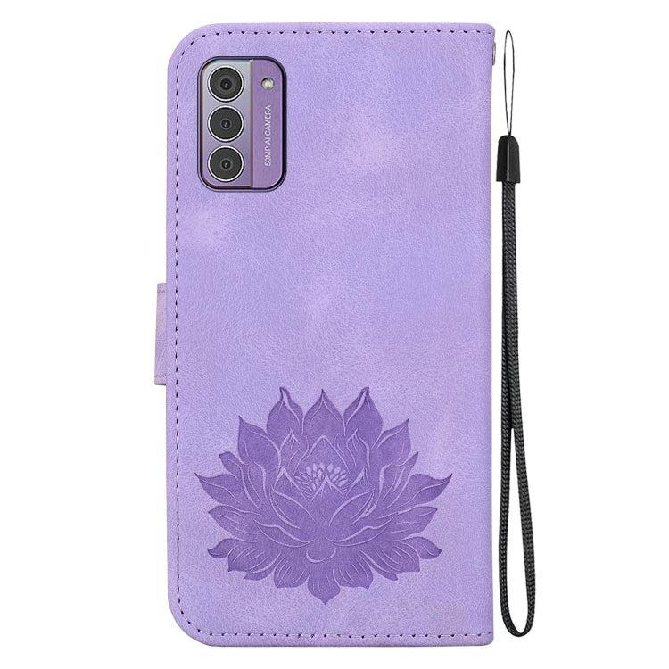 For Nokia G42 Lotus Embossed Leather Phone Case