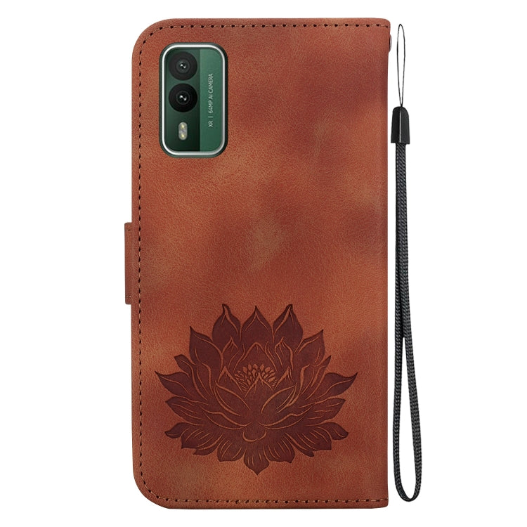 For Nokia XR21 Lotus Embossed Leather Phone Case