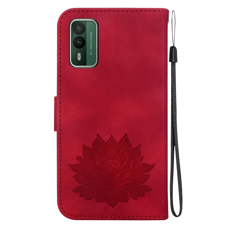 For Nokia XR21 Lotus Embossed Leather Phone Case