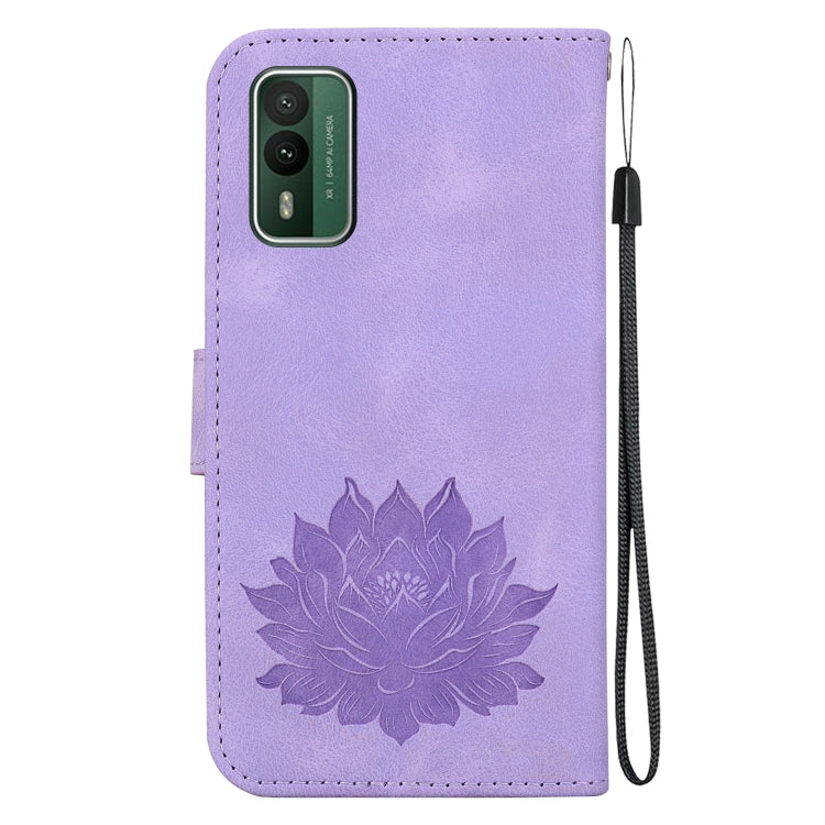 For Nokia XR21 Lotus Embossed Leather Phone Case