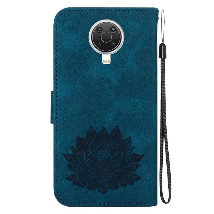 For Nokia G10 / G20 Lotus Embossed Leather Phone Case