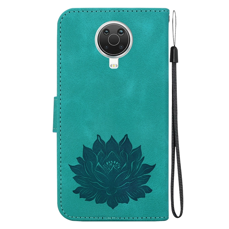 For Nokia G10 / G20 Lotus Embossed Leather Phone Case