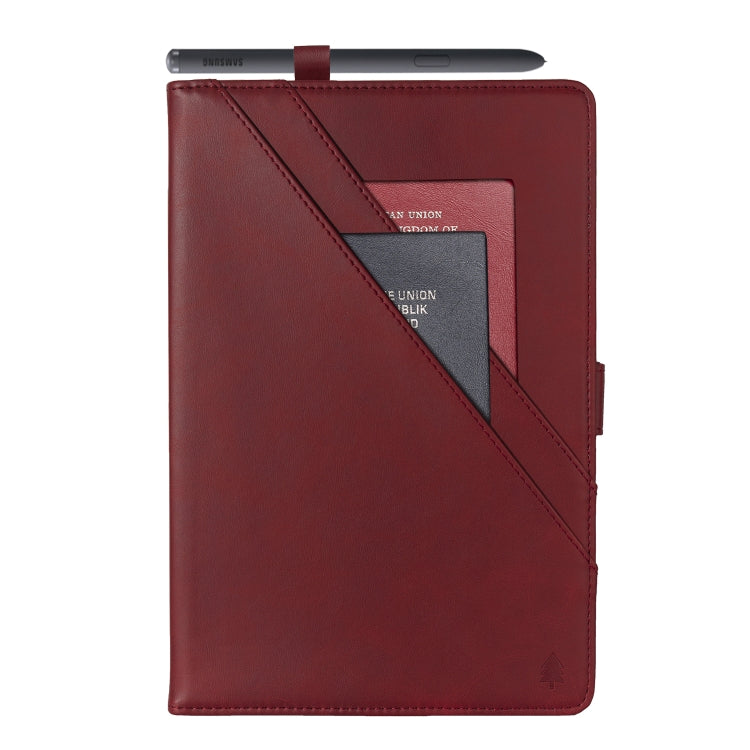 For Samsung Galaxy Tab A7 SM-T505 (2020) Horizontal Flip Double Holder Leather Case with Holder & Card Slots & Photo Frame