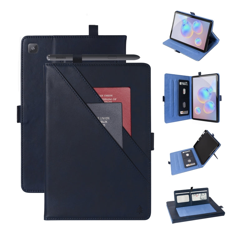 For Samsung Galaxy Tab A7 SM-T505 (2020) Horizontal Flip Double Holder Leather Case with Holder & Card Slots & Photo Frame