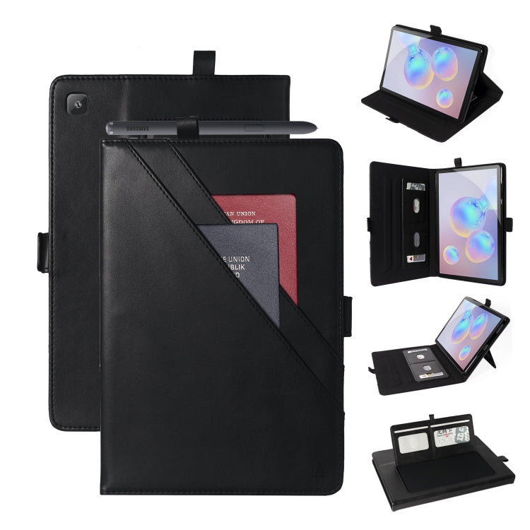 For Samsung Galaxy Tab A7 SM-T505 (2020) Horizontal Flip Double Holder Leather Case with Holder & Card Slots & Photo Frame