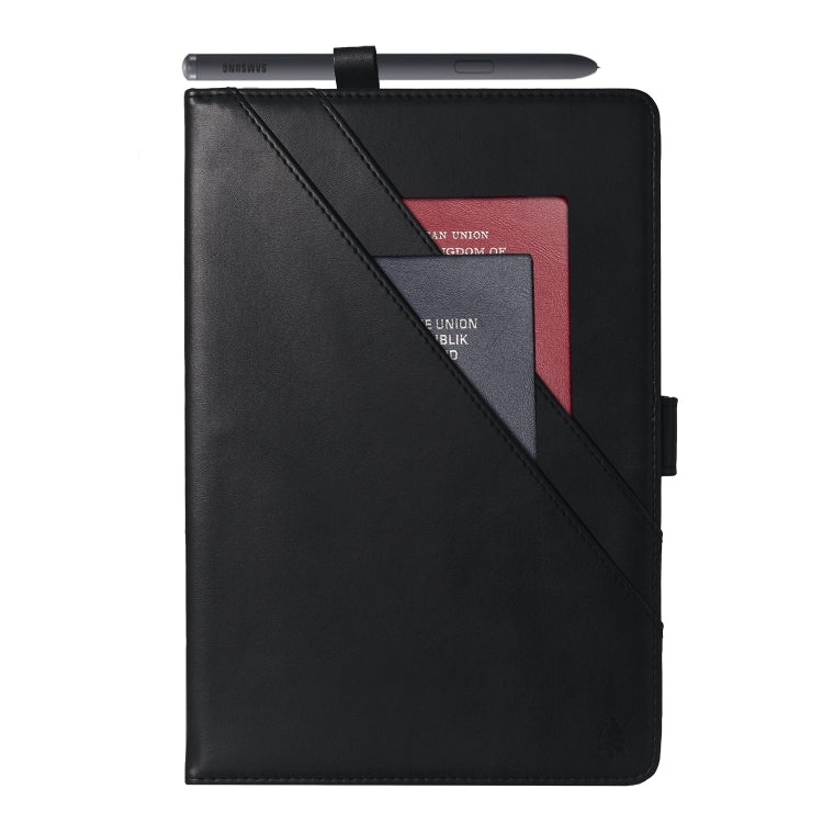 For Samsung Galaxy Tab A7 SM-T505 (2020) Horizontal Flip Double Holder Leather Case with Holder & Card Slots & Photo Frame