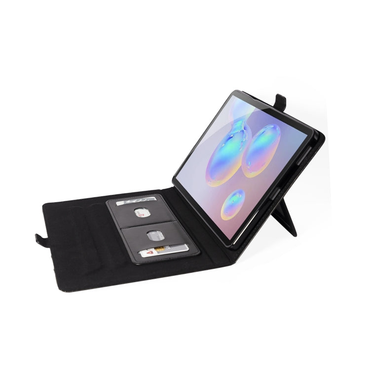 For Samsung Galaxy Tab A7 SM-T505 (2020) Horizontal Flip Double Holder Leather Case with Holder & Card Slots & Photo Frame