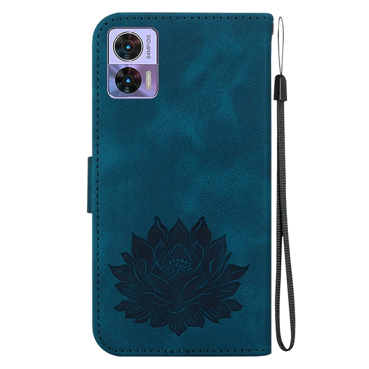 For Motorola Edge 30 Neo /  Edge 30 Lite Lotus Embossed Leather Phone Case