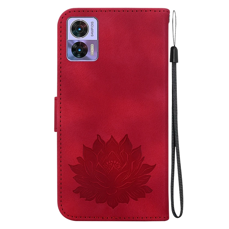 For Motorola Edge 30 Neo /  Edge 30 Lite Lotus Embossed Leather Phone Case