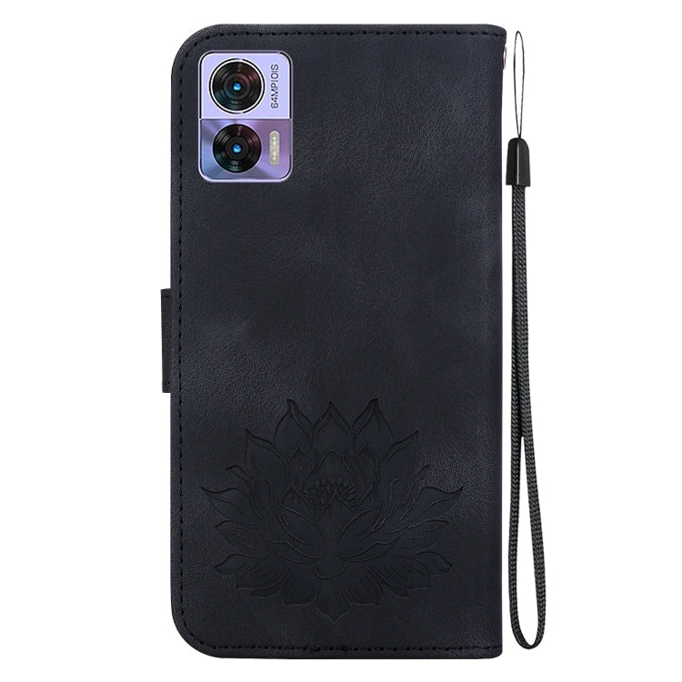 For Motorola Edge 30 Neo /  Edge 30 Lite Lotus Embossed Leather Phone Case