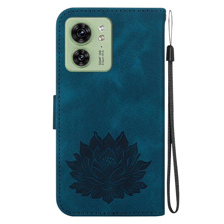 For Motorola Edge 40 Lotus Embossed Leather Phone Case