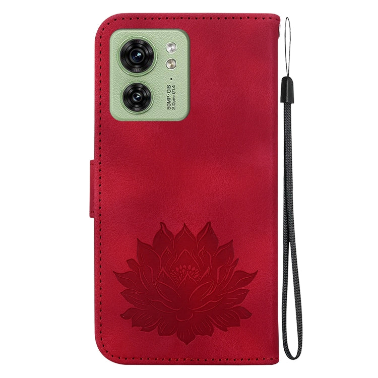 For Motorola Edge 40 Lotus Embossed Leather Phone Case