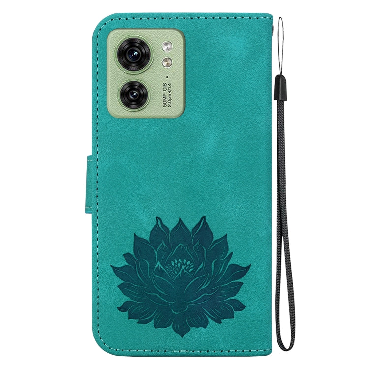 For Motorola Edge 40 Lotus Embossed Leather Phone Case