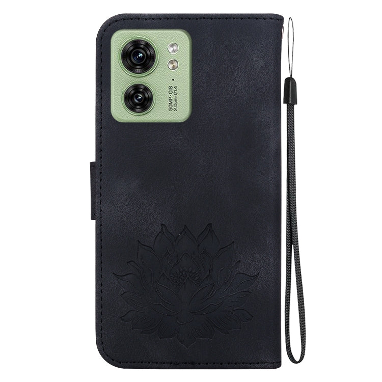 For Motorola Edge 40 Lotus Embossed Leather Phone Case