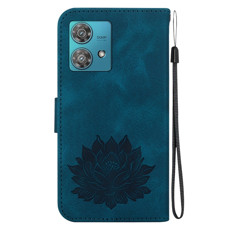 For Motorola Edge 40 Neo Lotus Embossed Leather Phone Case