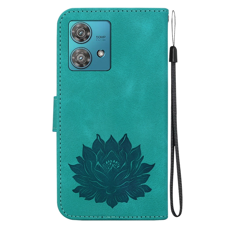 For Motorola Edge 40 Neo Lotus Embossed Leather Phone Case