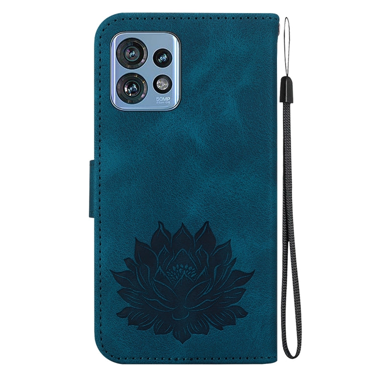For Motorola Edge 40 Pro Lotus Embossed Leather Phone Case