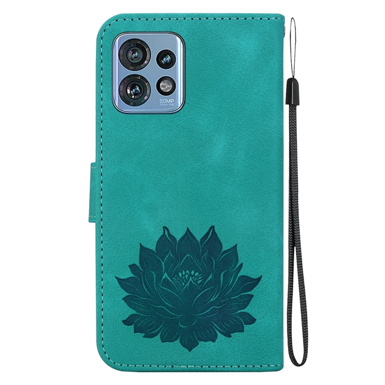 For Motorola Edge 40 Pro Lotus Embossed Leather Phone Case