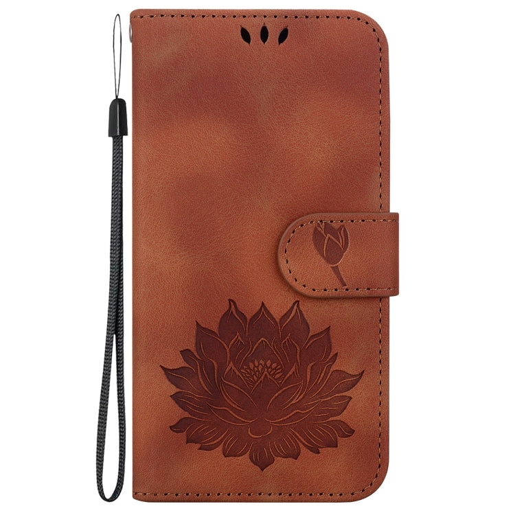 For Motorola Edge 50 Pro Lotus Embossed Leather Phone Case