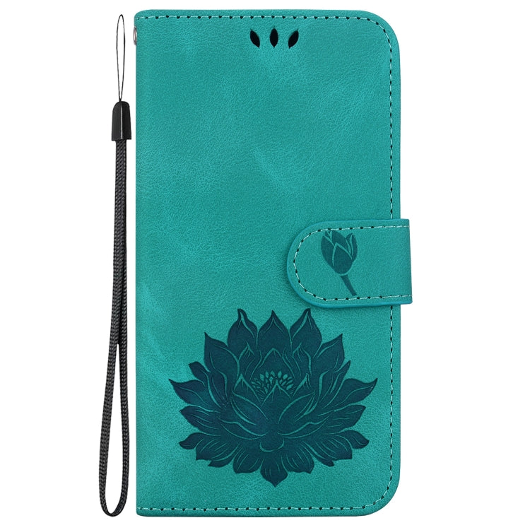 For Motorola Moto E13 Lotus Embossed Leather Phone Case