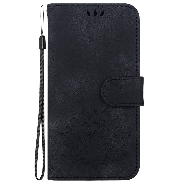 For Motorola Moto E13 Lotus Embossed Leather Phone Case